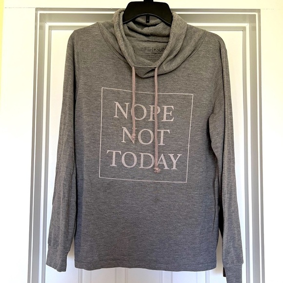 Fifth Sun Women’s Graphic Cowl Neck Lightweight Sweatshirt Size Large - Picture 1 of 3